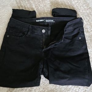 Old Navy Rockstar Midrise Black Jeans